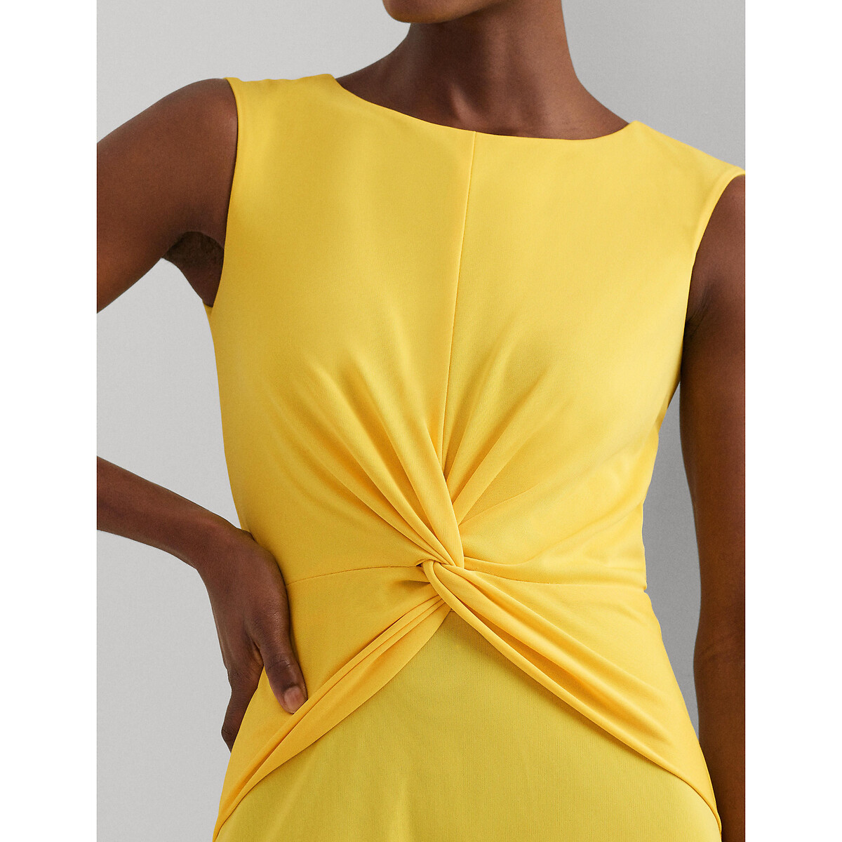 Платье-миди без рукавов TESSANNE  42 желтый LaRedoute, размер 42 - фото 4