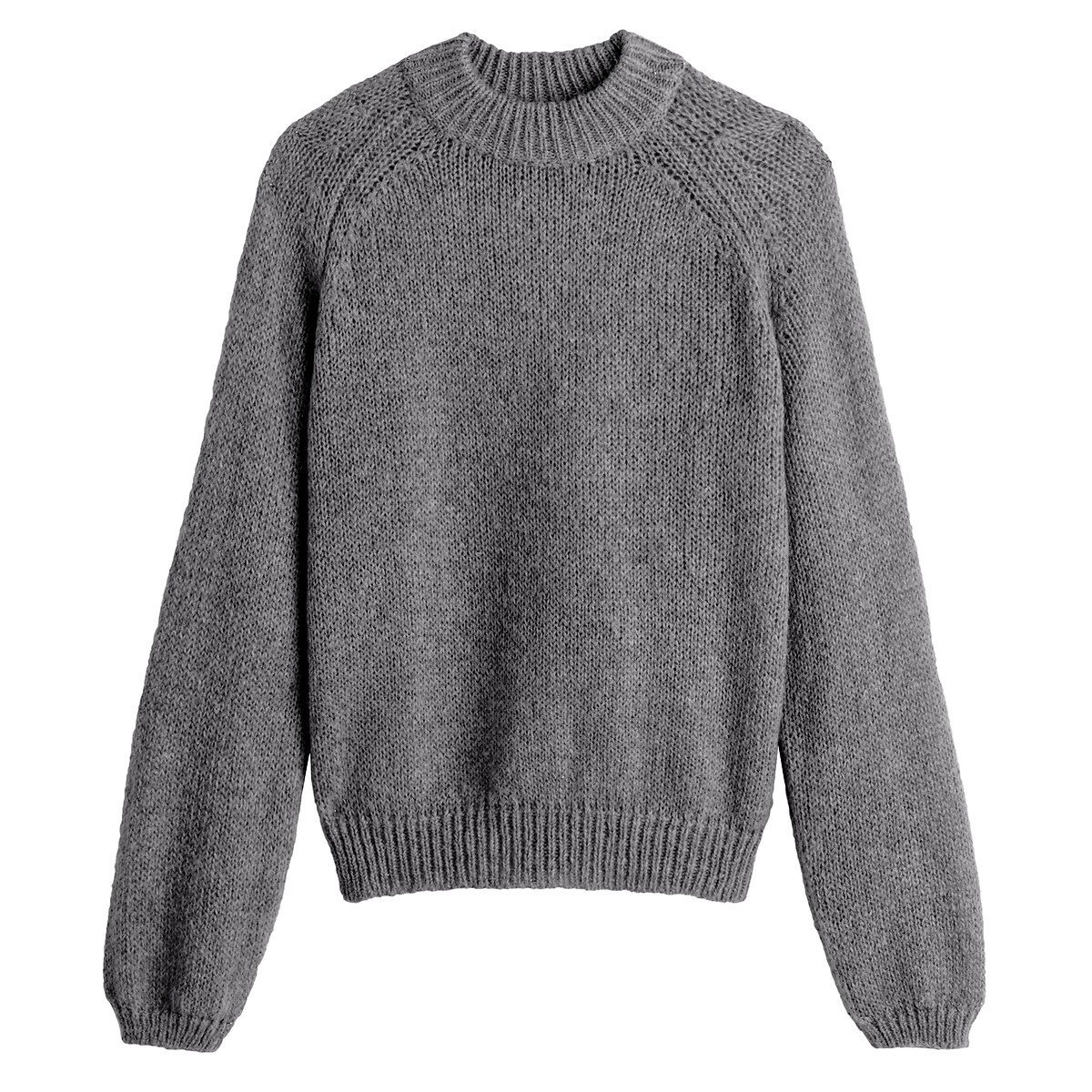 Пуловер LaRedoute С круглым вырезом S серый, размер S - фото 5