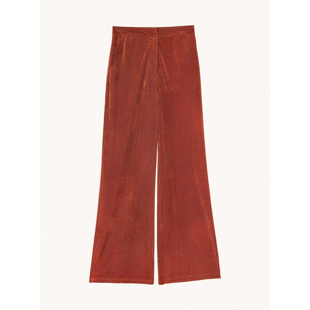 

Брюки La Redoute, Каштановый, Широкие из велюра L каштановый