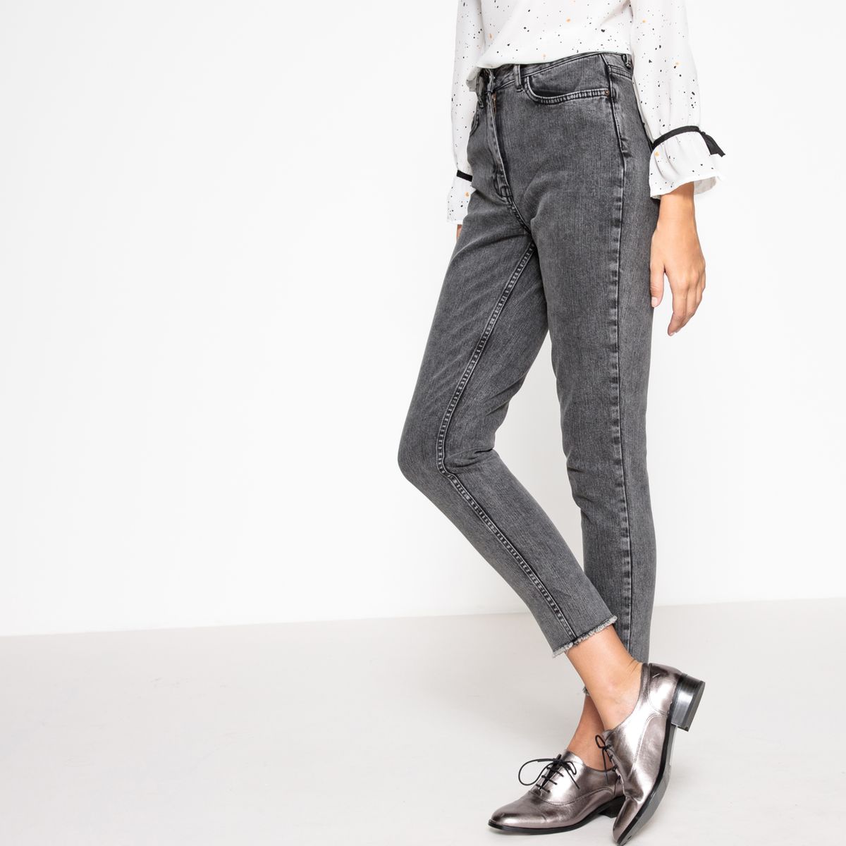 Jean mom taille haute