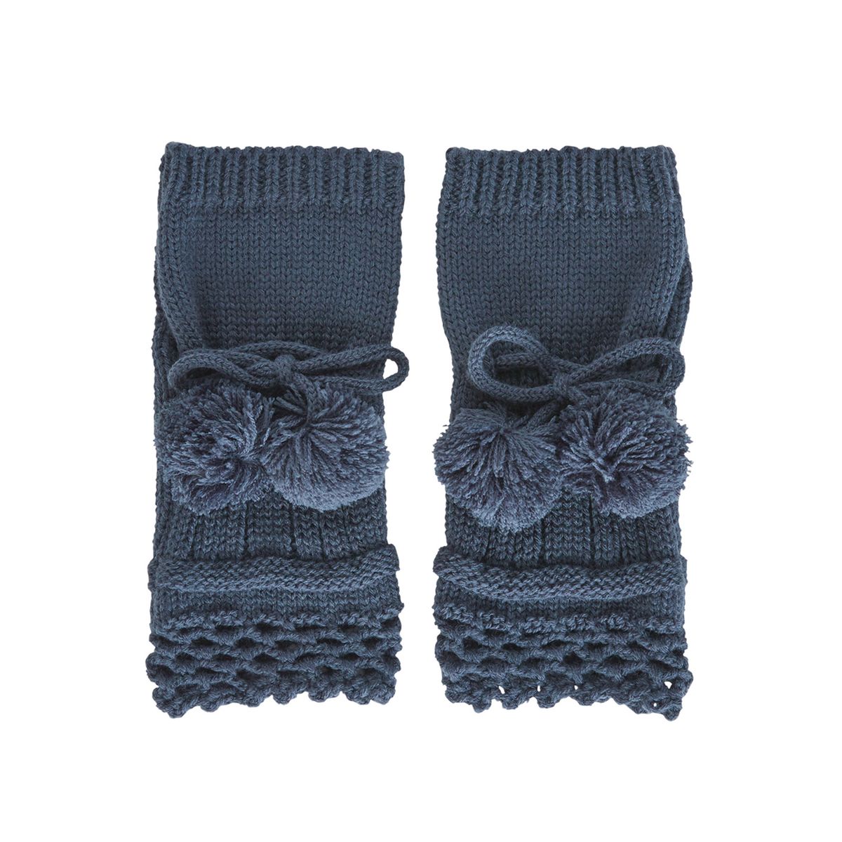 Mitaines en maille vintage avec pompons