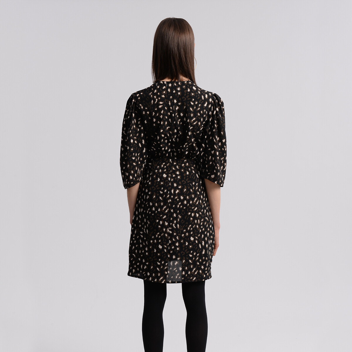 Платье MOLLY BRACKEN Платье С рукавами 34 и V-образным вырезом L черный, размер L - фото 3