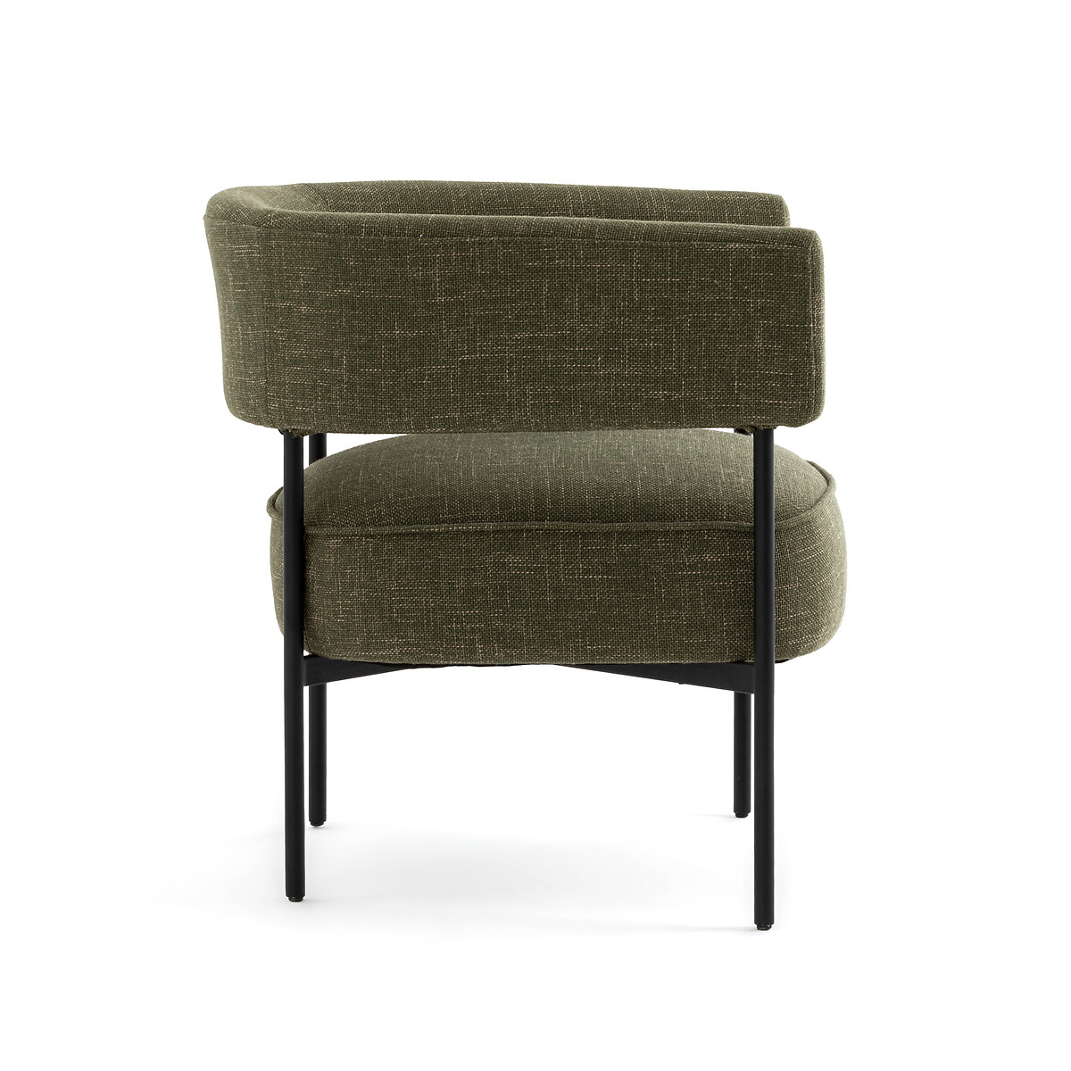 Кресло LaRedoute Из ткани меланж и металла Morton единый размер зеленый - фото 3