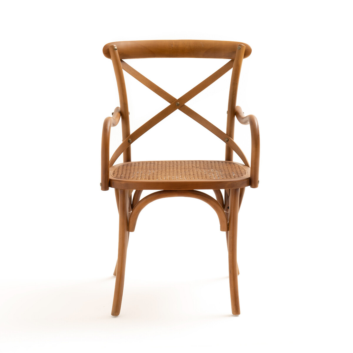 Кресло LaRedoute Обеденное из дерева и плетеного материала Cedak единый размер каштановый - фото 2