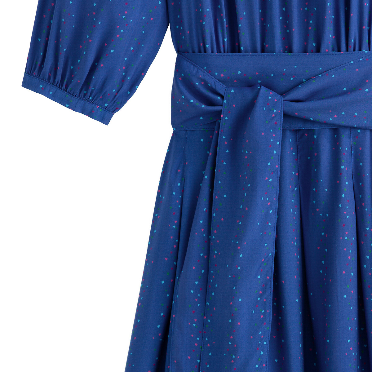 Платье LaRedoute Прямое с рукавами 34 длинное 40 (FR) - 46 (RUS) синий, размер 40 (FR) - 46 (RUS) Прямое с рукавами 34 длинное 40 (FR) - 46 (RUS) синий - фото 4