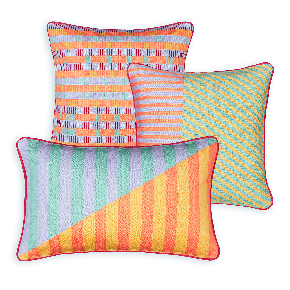 Чехол на подушку 45 x 45 см Dulang  45 x 45 см разноцветный LaRedoute, размер 45 x 45 см - фото 3