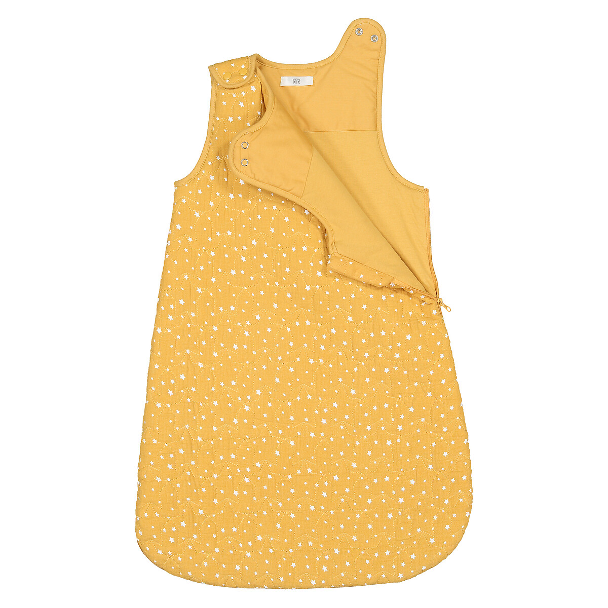 Конверт LaRedoute Для новорожденных из хлопчатобумажной газовой ткани с принтом звезды 2 года - 86 см желтый, размер 2 года - 86 см - фото 3