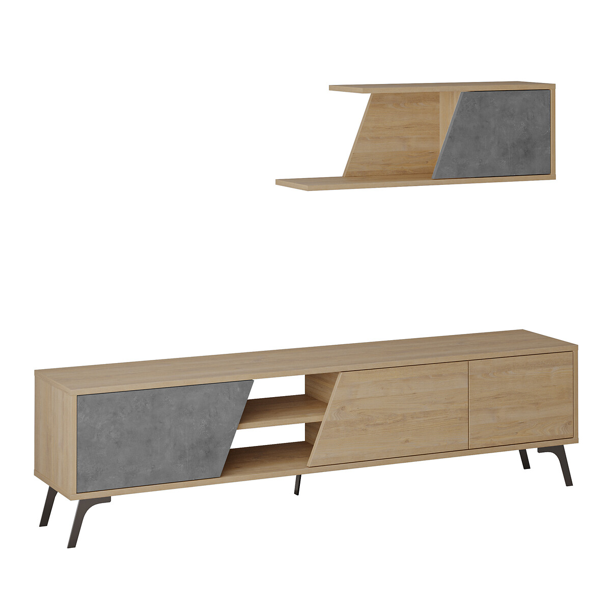 

ТВ LaRedoute, Каштановый, ТВ тумба FIONA TV UNIT единый размер каштановый