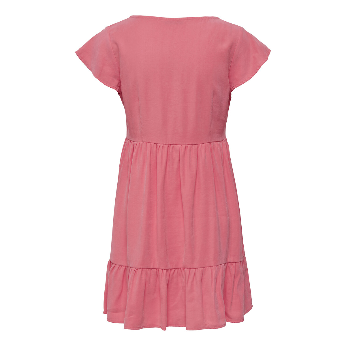 Платье ONLY Короткое с V-образным вырезом L розовый, размер L - фото 2