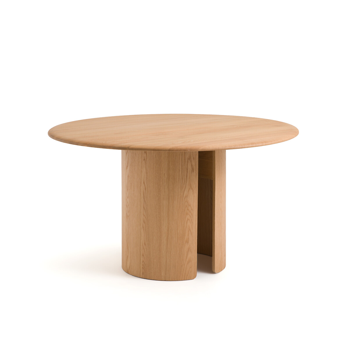 Стол круглый из дуба Sculpta на 6 персон каштановый стол из массива дуба со вставными досками thadora на 12 персон каштановый