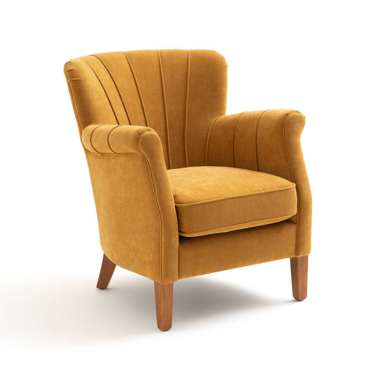 Кресло Компактное из велюра Zo единый размер желтый