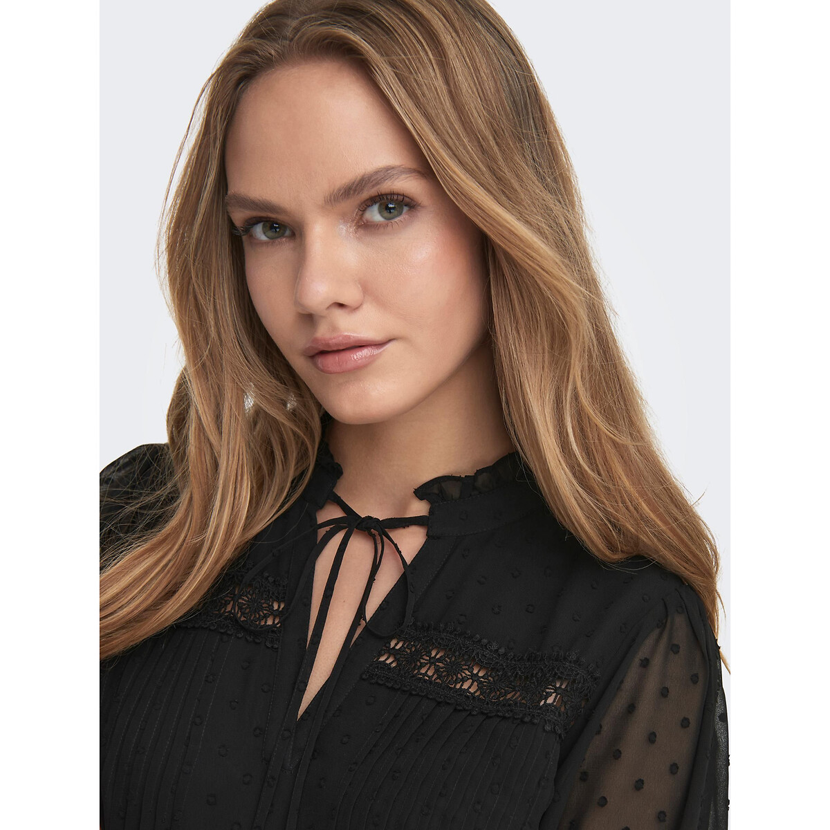 

Блузка LaRedoute, Черный, Блузка струящаяся рукава 34 XS черный