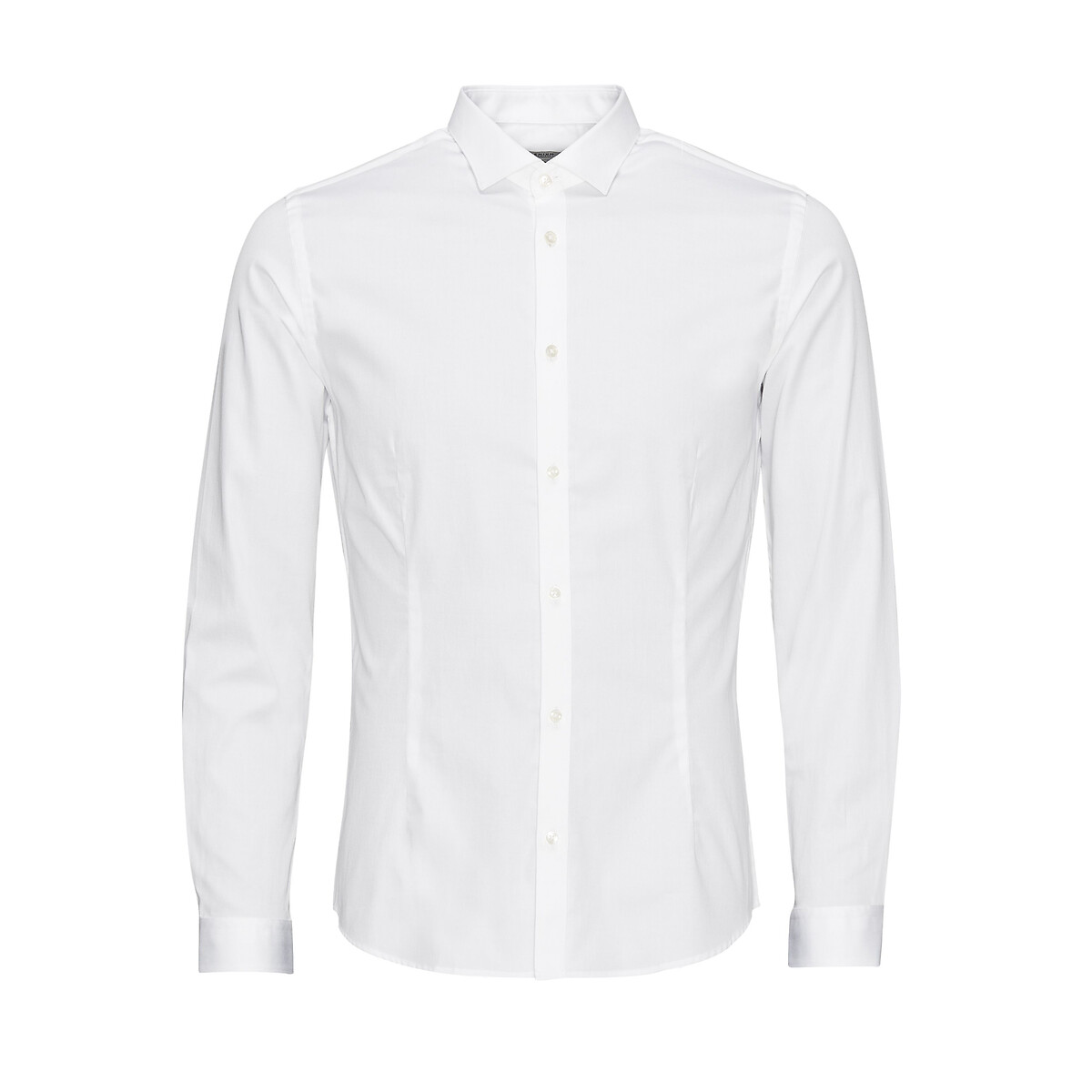 Рубашка Суперслим Jjprparma S белый LaRedoute, размер S - фото 1