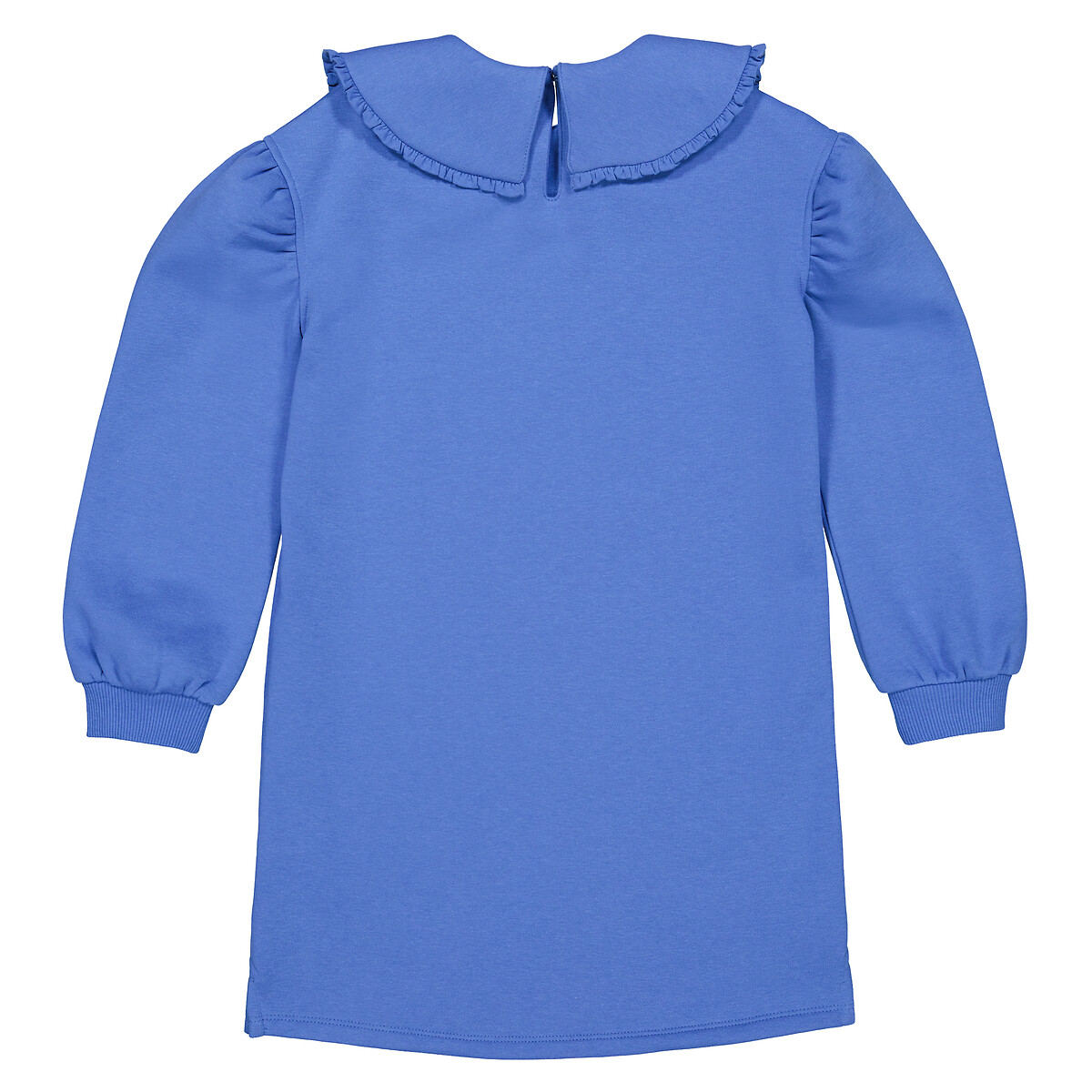 Платье Прямое с закругленным отложным воротником из мольтона 5 лет - 108 см синий LaRedoute, размер 5 лет - 108 см - фото 4