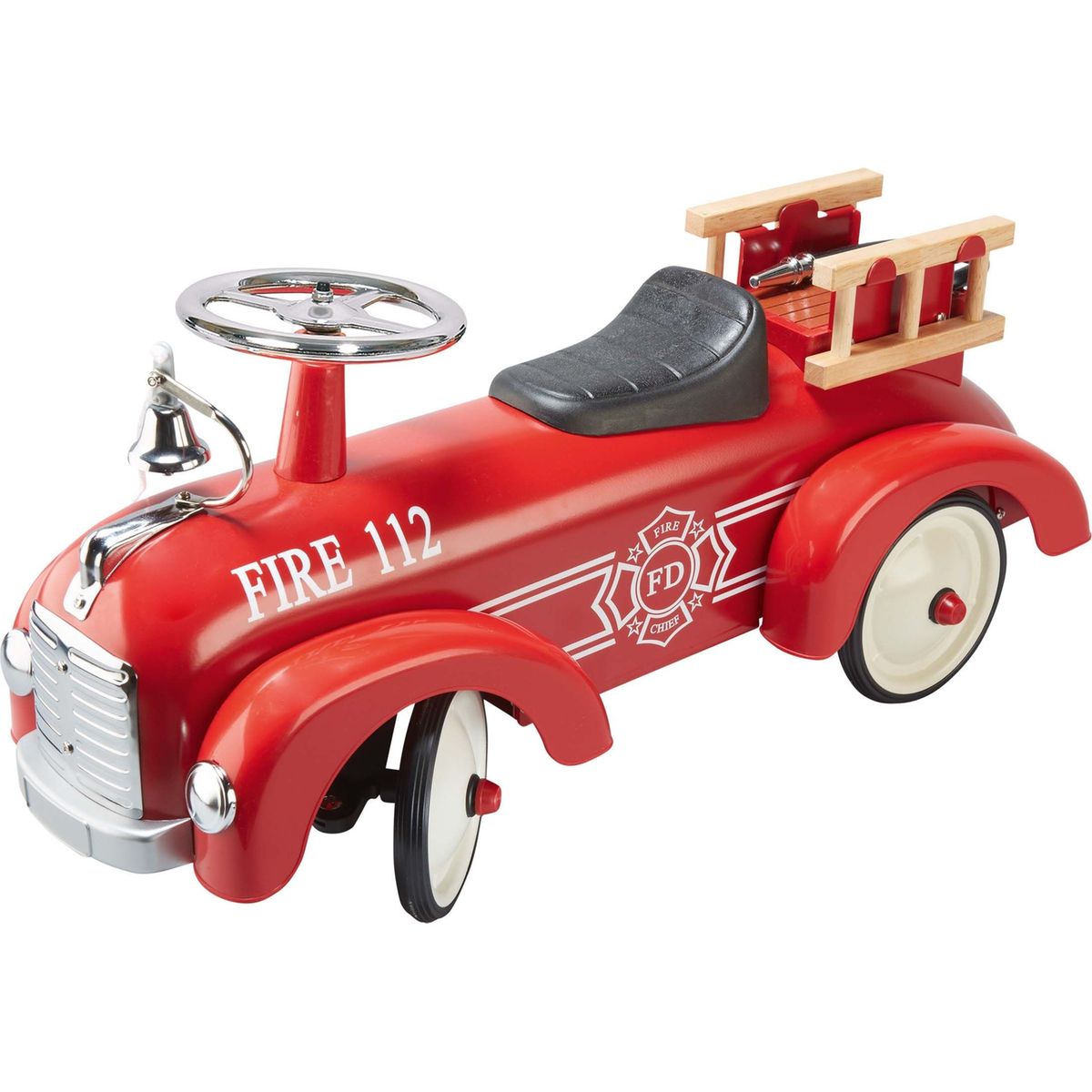 Porteur Pompiers Rouge et argent GOKI