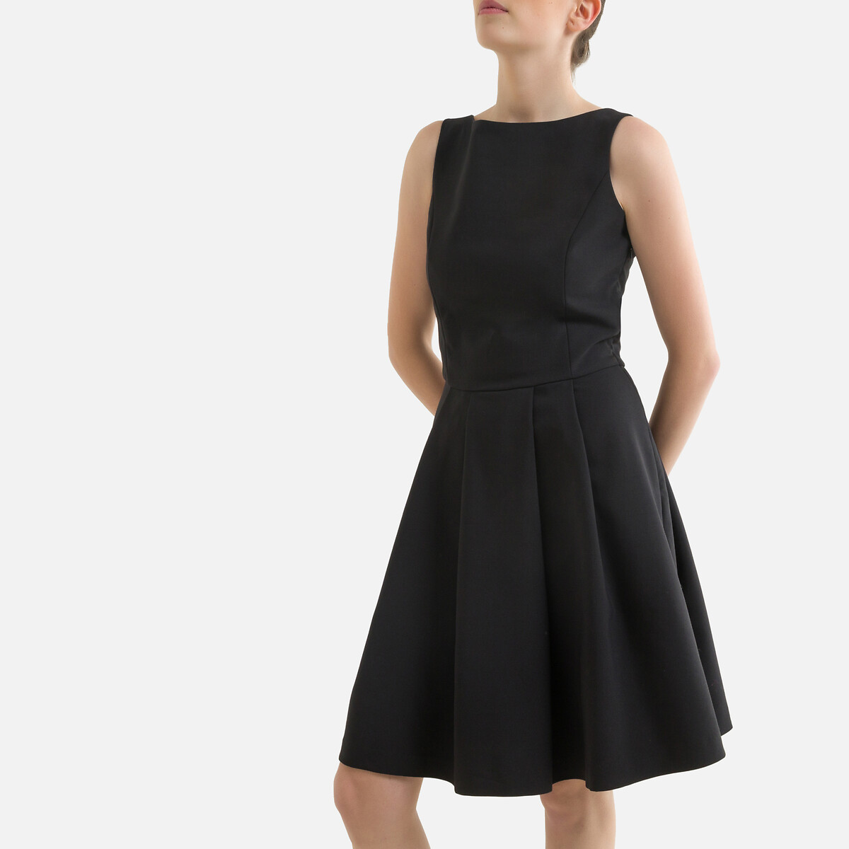 Платье-миди ANNE WEYBURN Расклешенное без рукавов 52 черный, размер 52 - фото 3