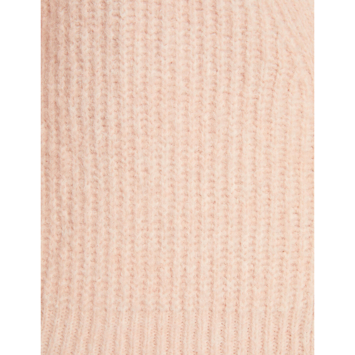 Пуловер рифленый с длинными рукавами вставка на молнии  S белый LaRedoute, размер S - фото 5