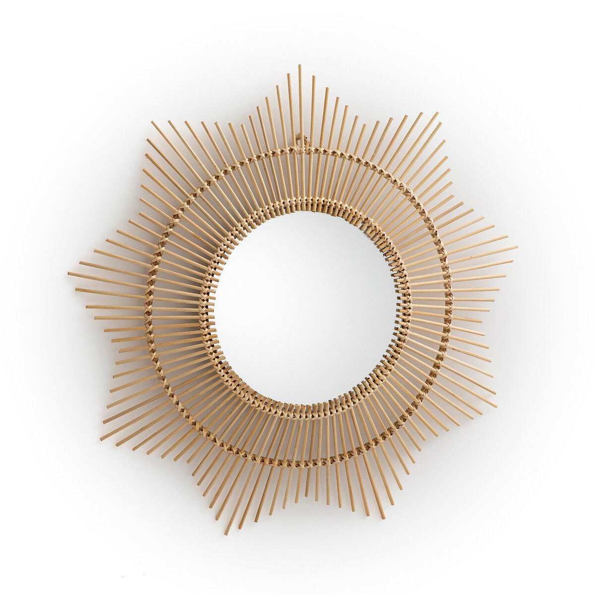 Зеркало LaRedoute Выпуклое из бамбука в форме солнца 60 Nogu единый размер бежевый - фото 1