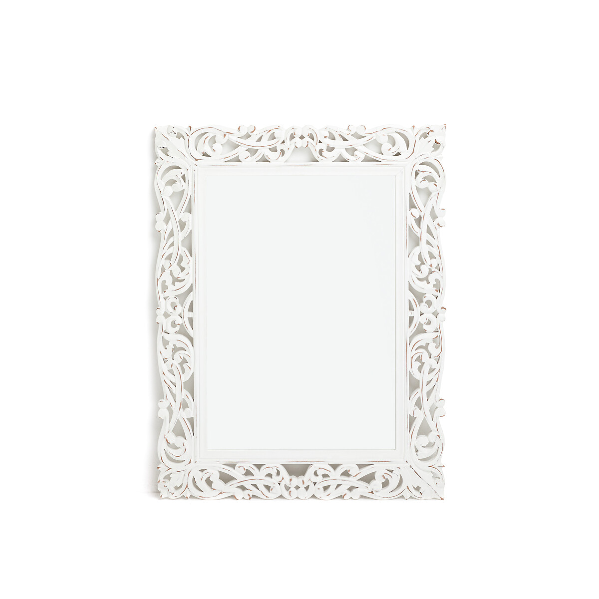 Зеркало С резным узором 58 x 76 см Ablanca единый размер белый