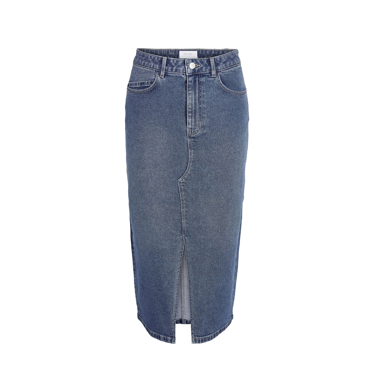 юбка laredoute юбка короткая из джинсовой ткани s синий Юбка-миди из джинсовой ткани XS синий