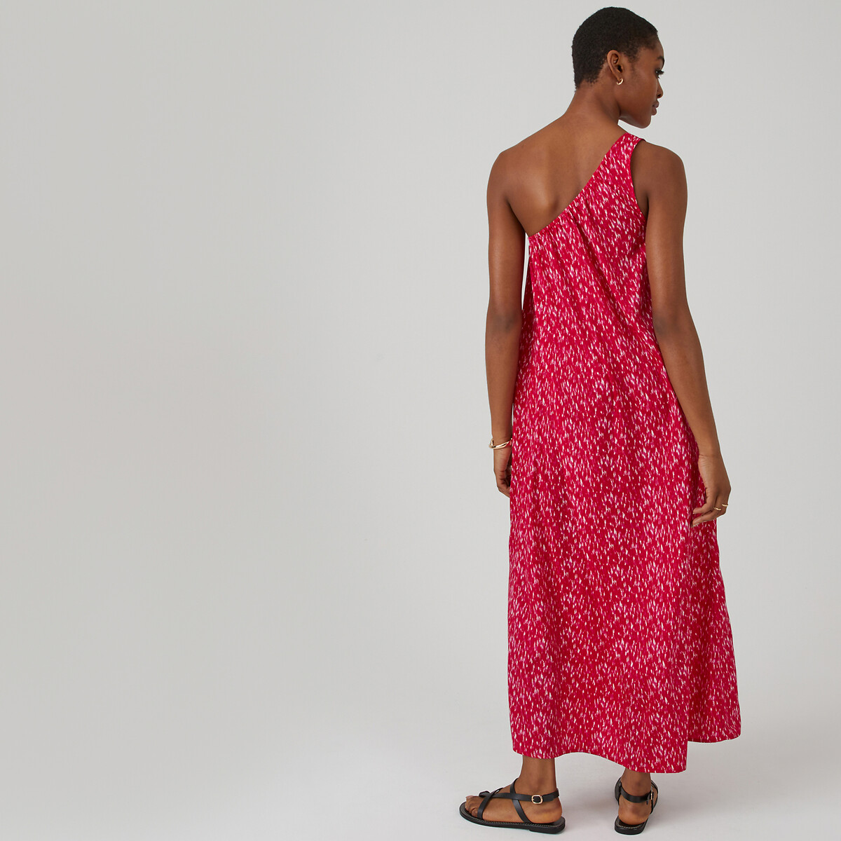 Платье-макси асимметричное на одной бретельке  40 розовый LaRedoute, размер 40 - фото 4