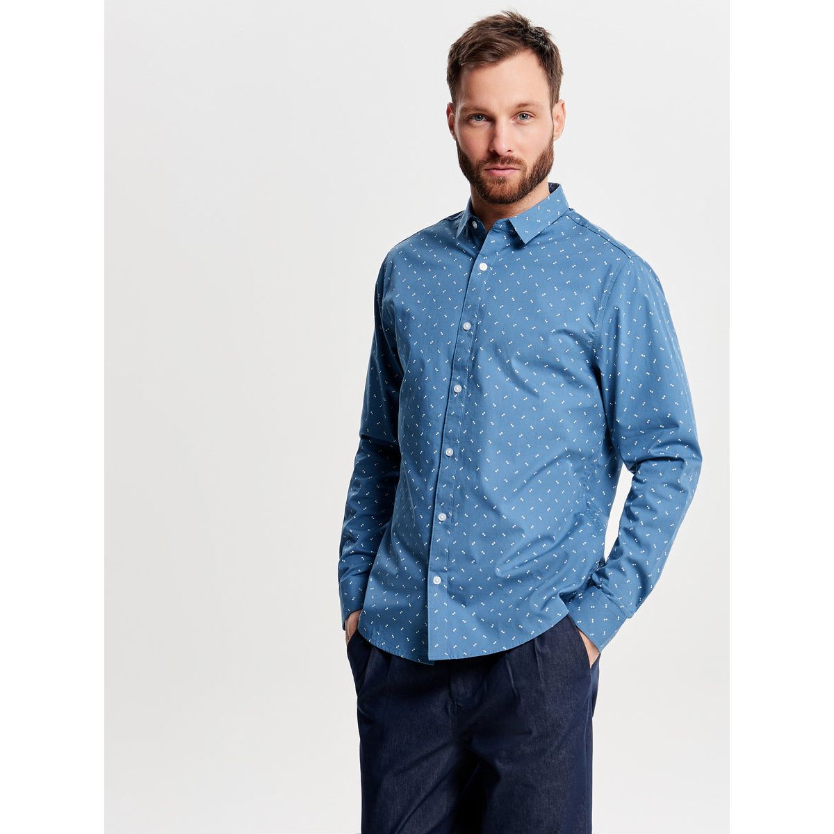 Chemise à manches longues Imprimée