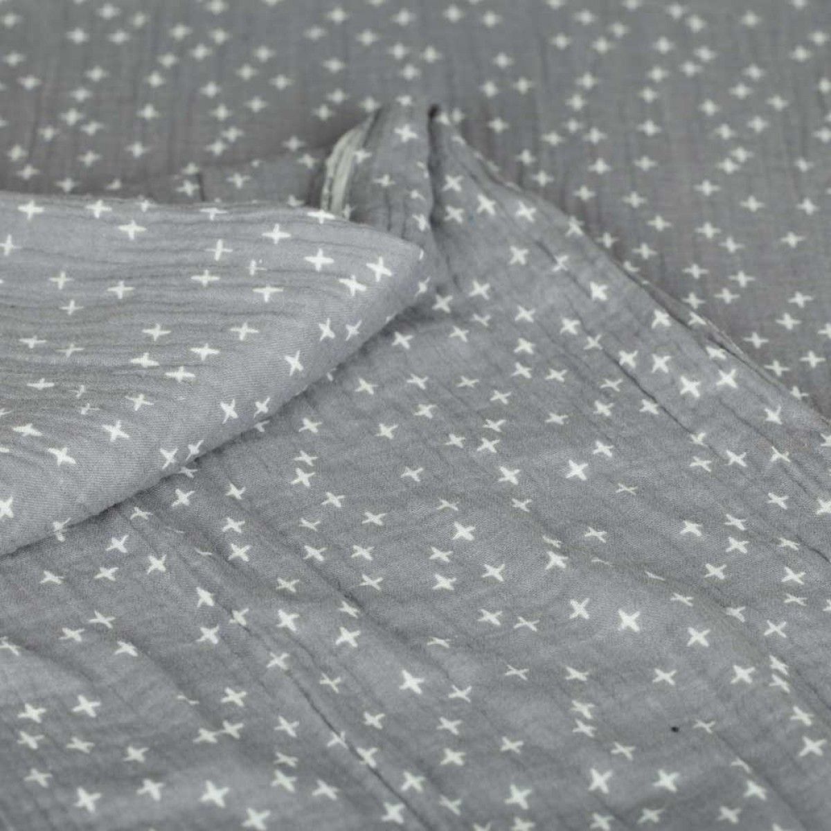Tissu coton double gaze little cross - A la coupe, Oeko-Tex®