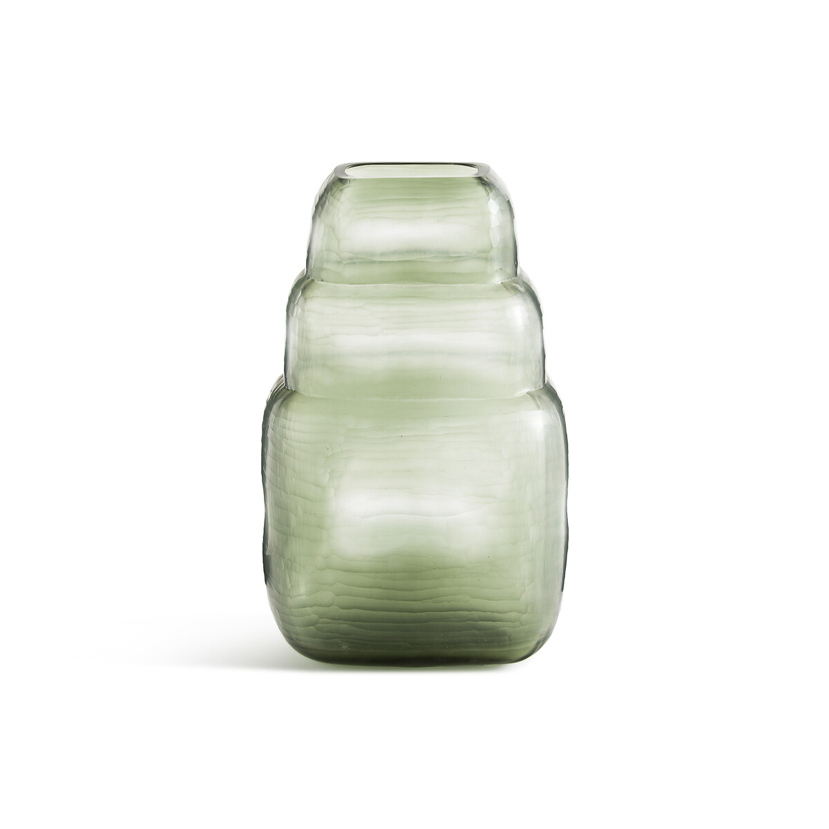 ваза из стекла в25 см arkenvia единый размер зеленый Ваза из матового стекла кракле Parilo единый размер зеленый