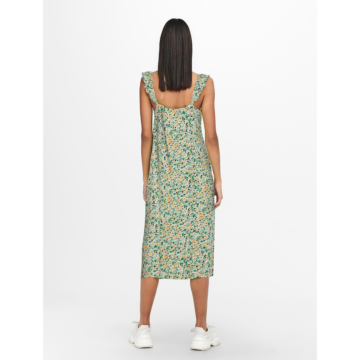 Платье JDY С цветочным принтом без рукавов 40 зеленый, размер 40 - фото 2