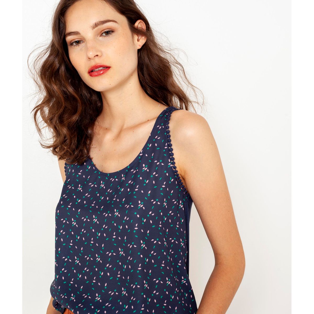 Top asymétrique imprimé