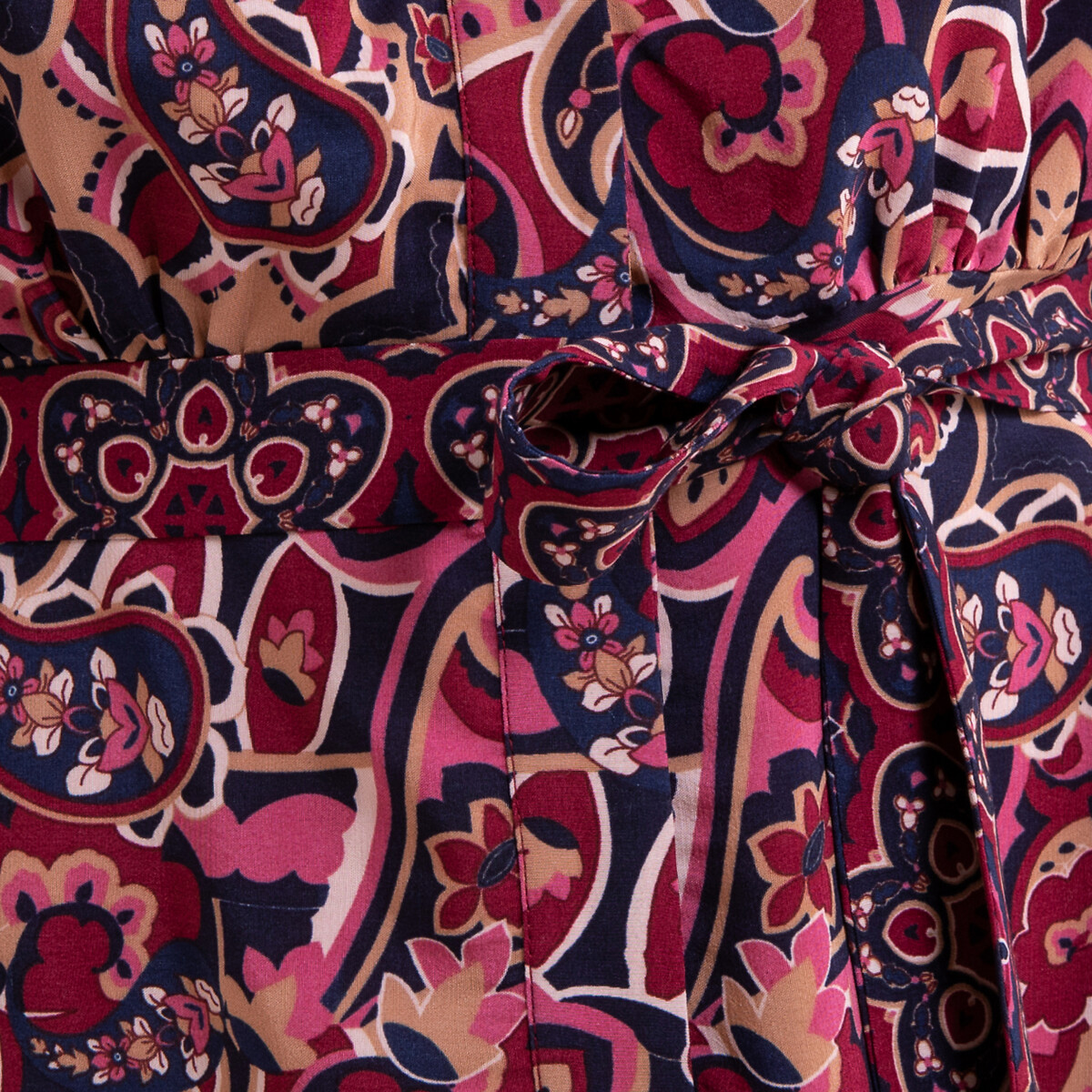 Платье La Redoute Длинное прямое с кашемировым рисунком 0(XS) розовый, размер 0(XS) Длинное прямое с кашемировым рисунком 0(XS) розовый - фото 4