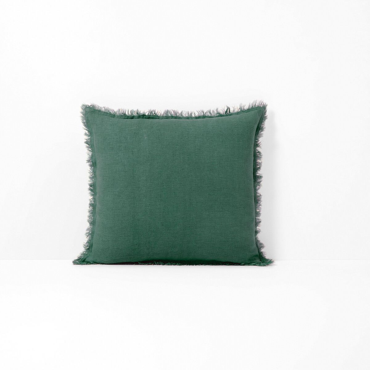 Чехол LaRedoute На подушку 100 лен Linange 50 x 50 см зеленый, размер 50 x 50 см - фото 2