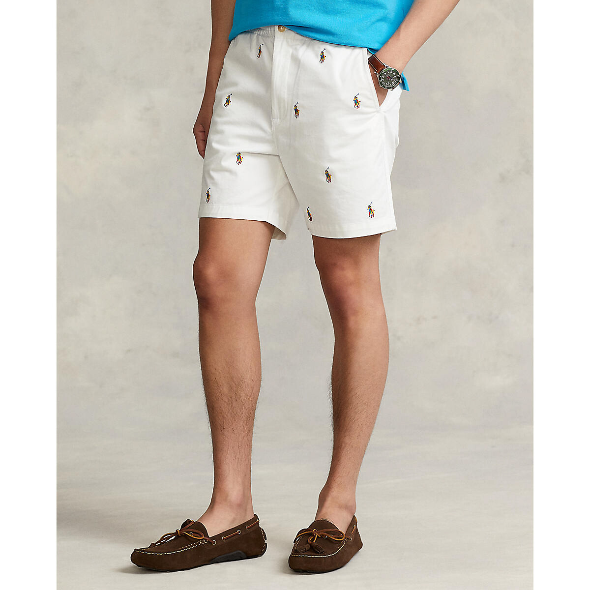 

Шорты POLO RALPH LAUREN, Белый, Прямые из хлопка стрейч Prepster L белый