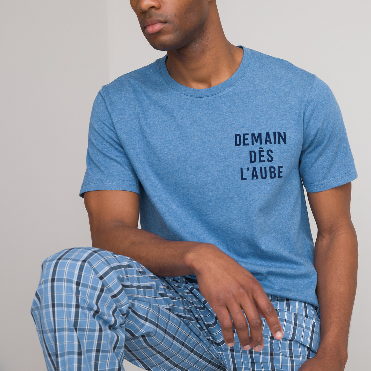 Пижама LA REDOUTE COLLECTIONS С короткими рукавами S синий, размер S - фото 2