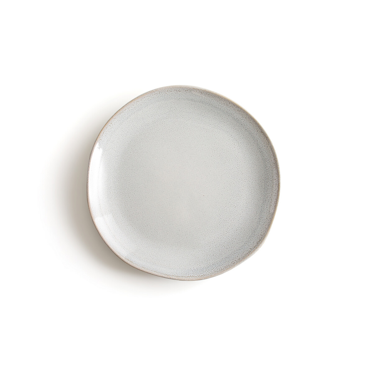 Комплект из 4 десертных тарелок Из керамики Soul единый размер серый
