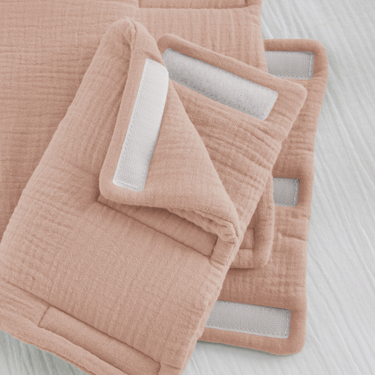 Бортик Для детской кроватки из хлопчатобумажной газовой ткани 180 x 40 см розовый LaRedoute, размер 180 x 40 см - фото 2
