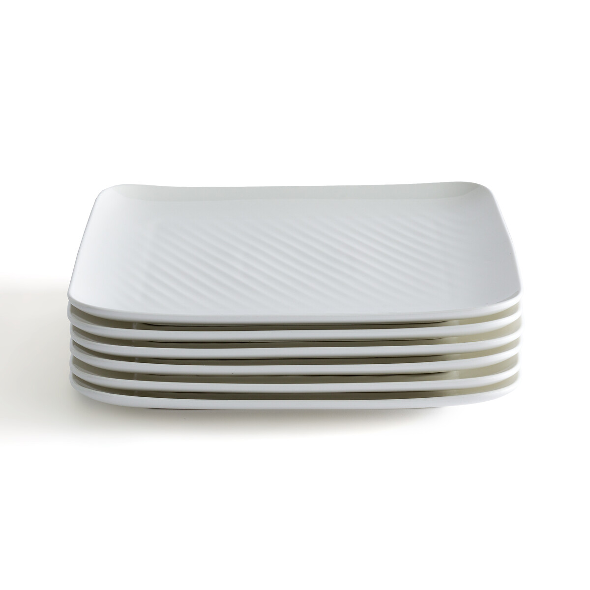 Комплект из 6 плоских тарелок Из фарфора Veldi единый размер белый
