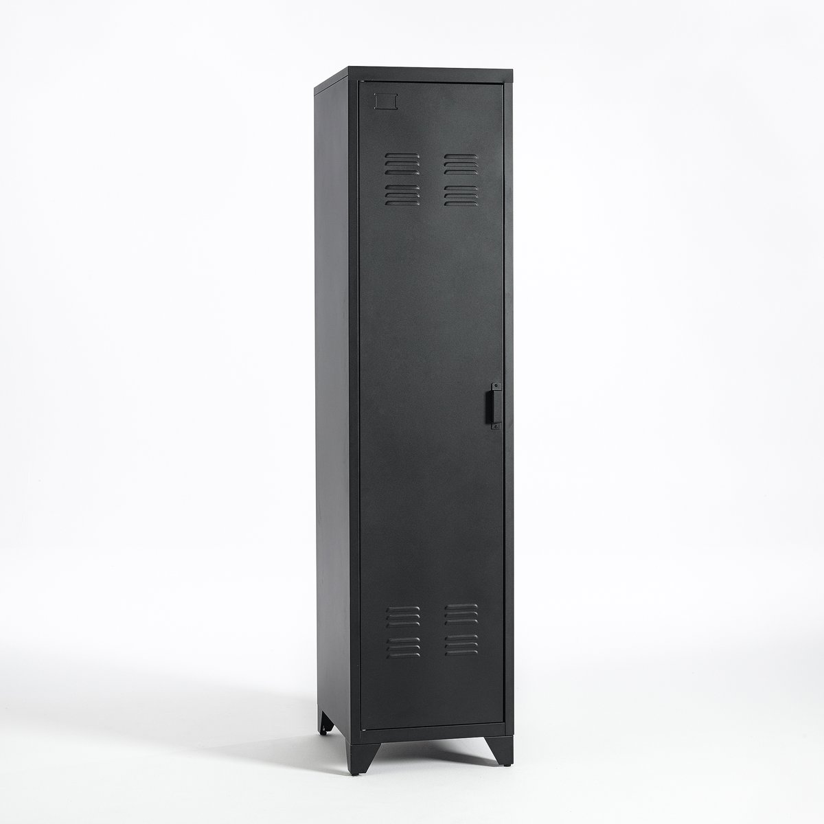 Шкаф LaRedoute Шкаф Для одежды металлический в американском стиле Hiba единый размер черный