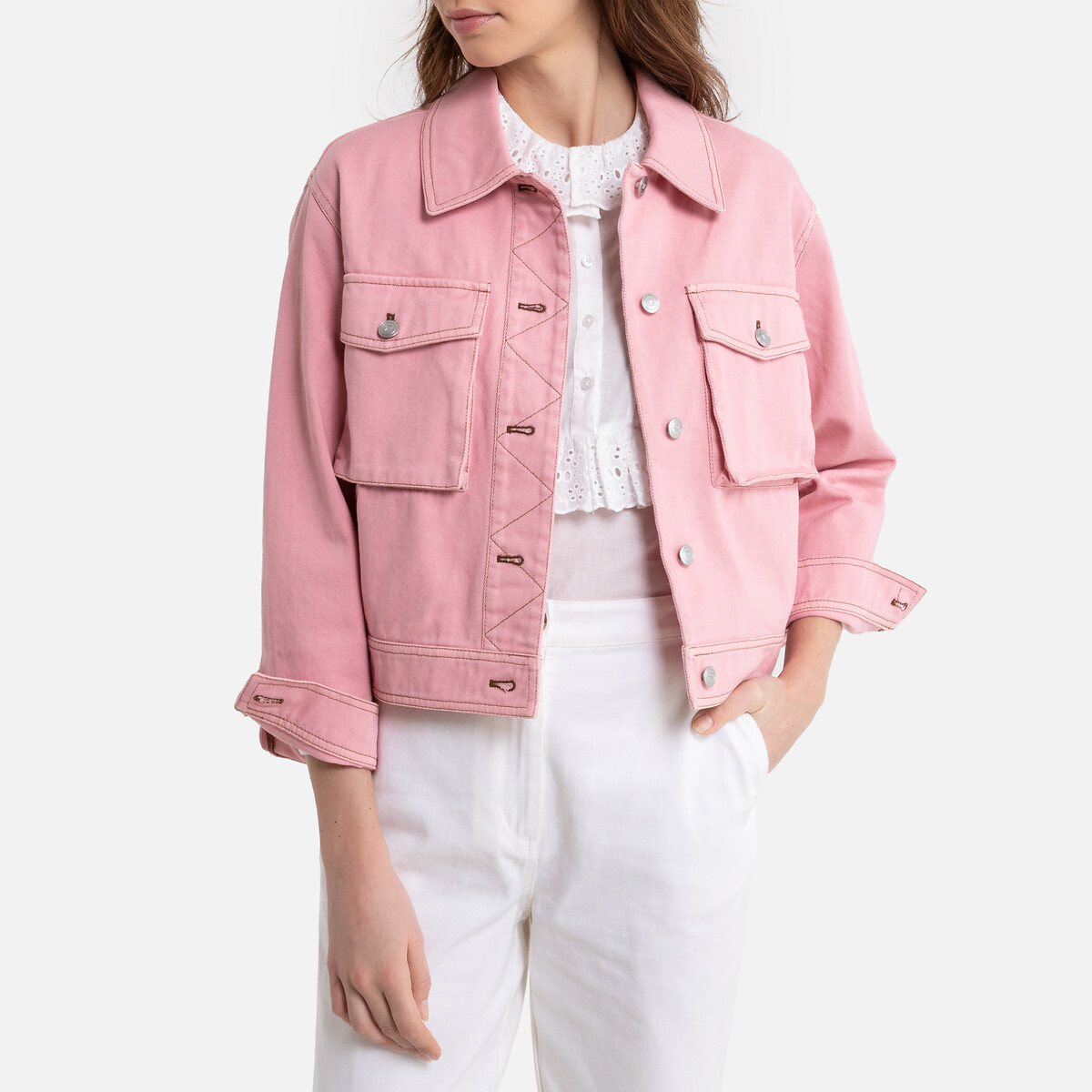 

Жакет La Redoute, Розовый, Короткий 34 (FR) - 40 (RUS) розовый