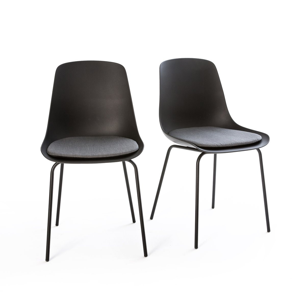 Комплект из 2 стульев, Menin La Redoute единый размер серый