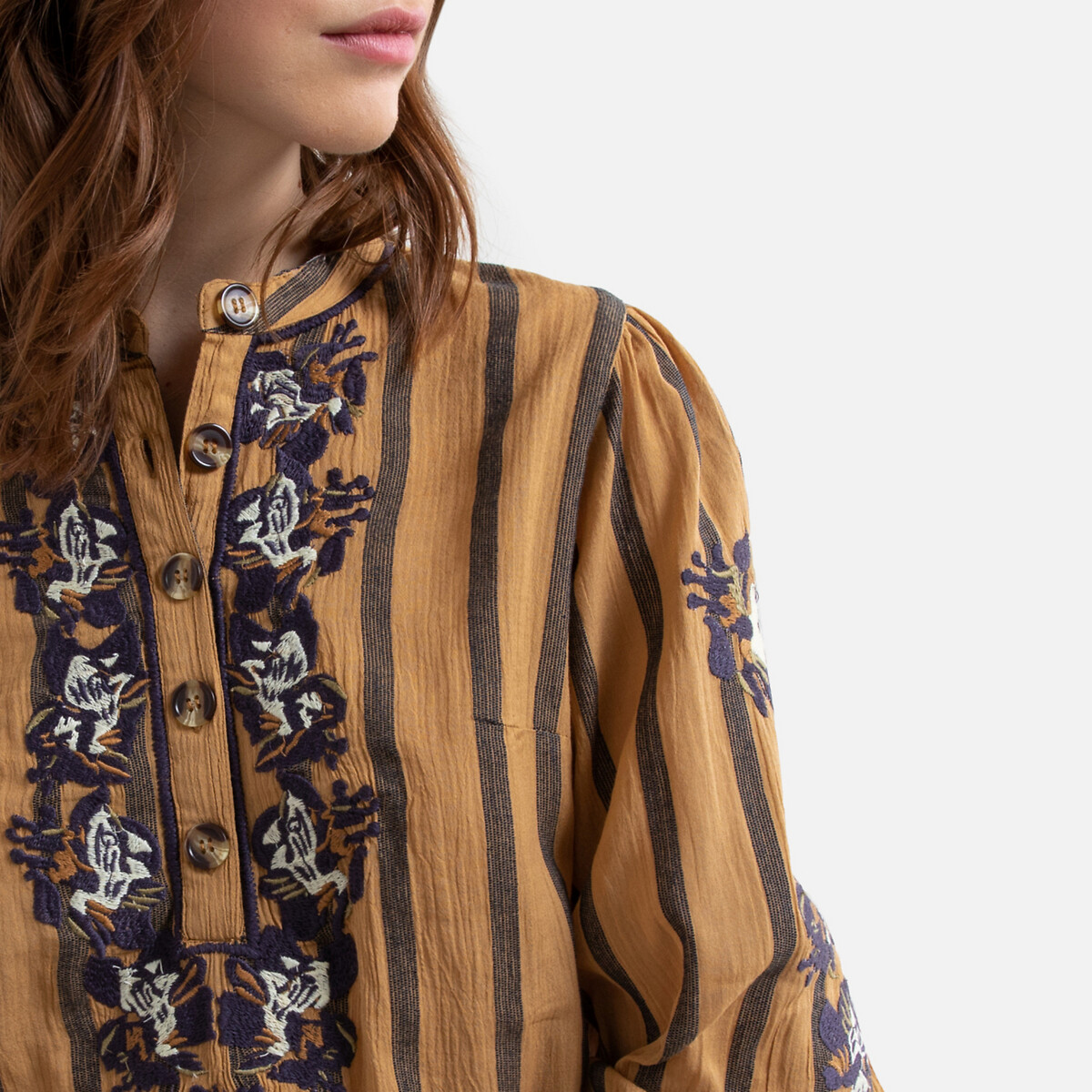 

Блузка LaRedoute, Каштановый, С тунисским вырезом рукава 34 ROSITA BLOUSE 40 (FR) - 46 (RUS) каштановый