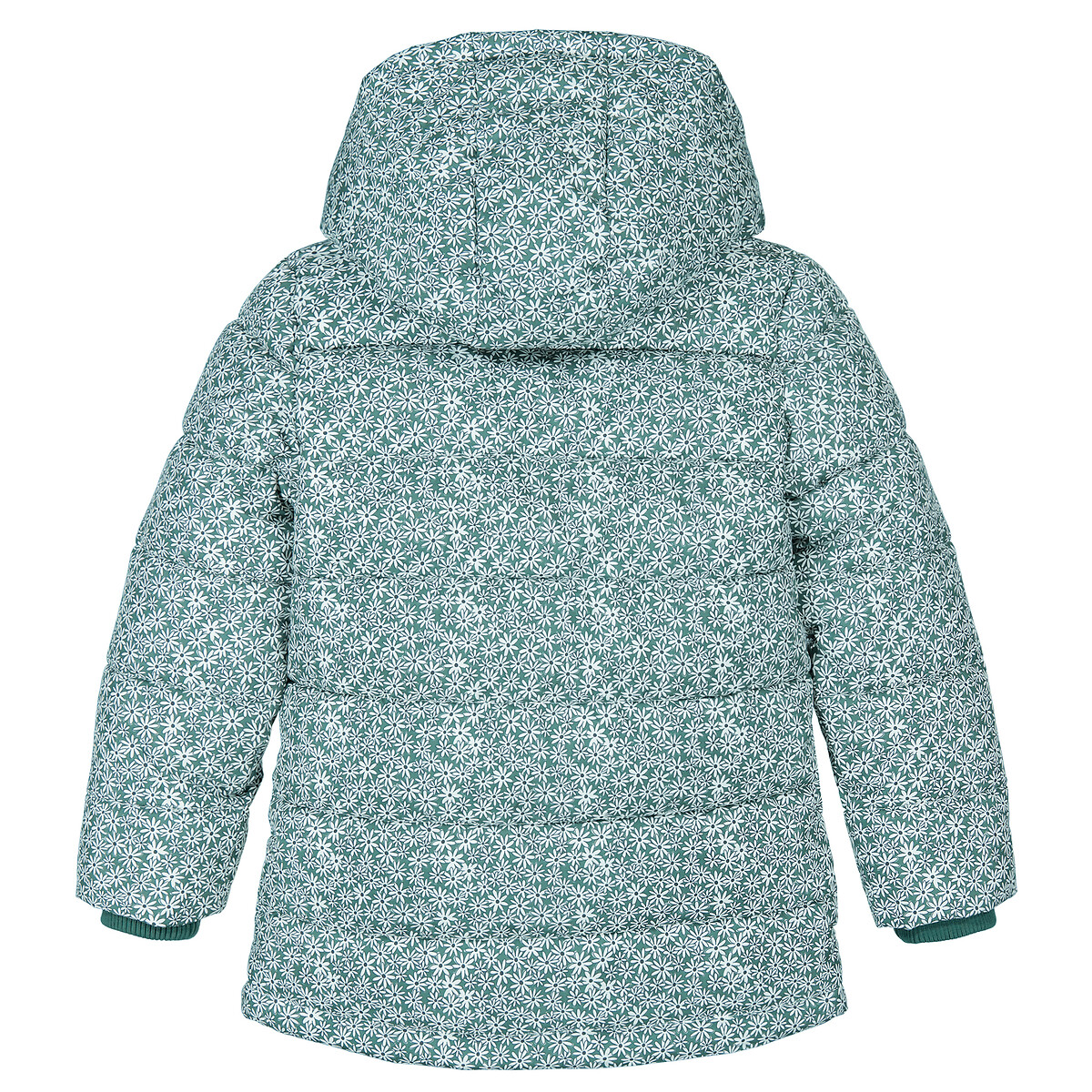 Куртка Стеганая утепленная с капюшоном цветочный принт 6 лет - 114 см зеленый LaRedoute, размер 6 лет - 114 см - фото 4