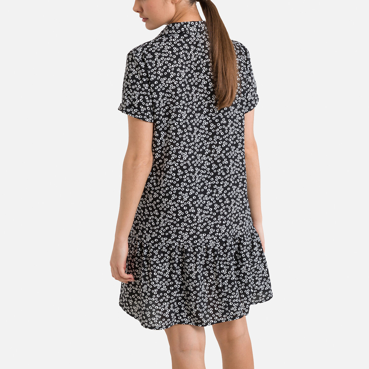 Платье-рубашка  с цветочным принтом 44 разноцветный LaRedoute, размер 44 - фото 4