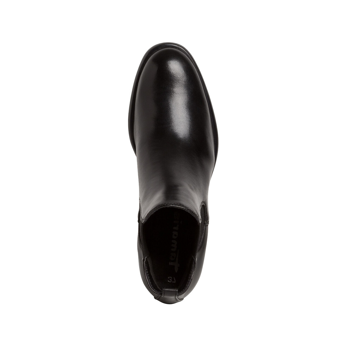 Ботинки-челси Из кожи на каблуке 36 черный LaRedoute, размер 36 - фото 3