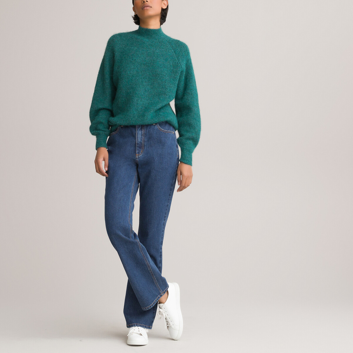 Пуловер LaRedoute С воротником-стойкой XXL зеленый, размер XXL - фото 2