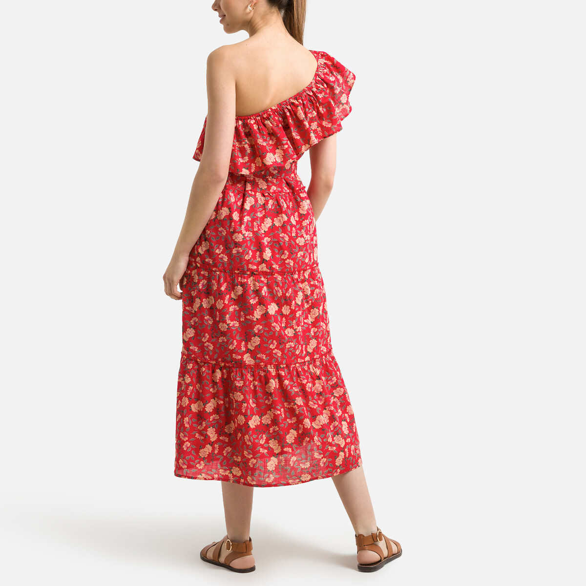 Платье PETITE MENDIGOTE С принтом LAURELINE L красный, размер L - фото 4