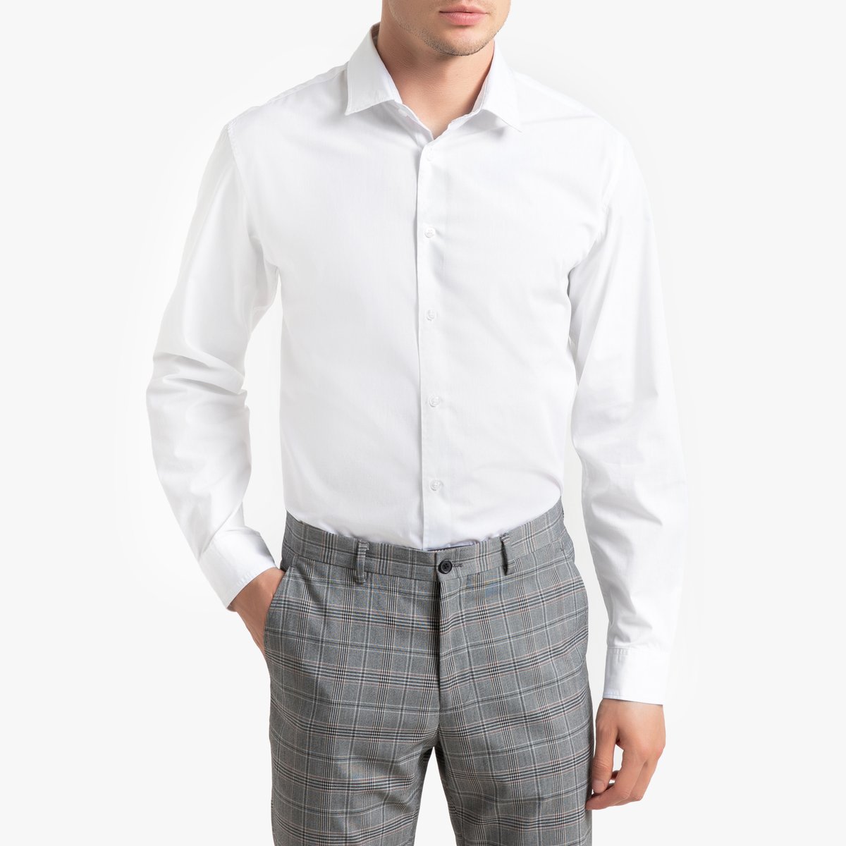 

Рубашка La Redoute, Белый, Прямого покроя Christophe 39/40 белый