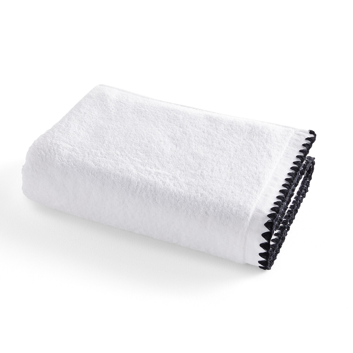Полотенце банное с вышивкой из махровой ткани 500 г Merida  70 x 140 см белый LaRedoute, размер 70 x 140 см