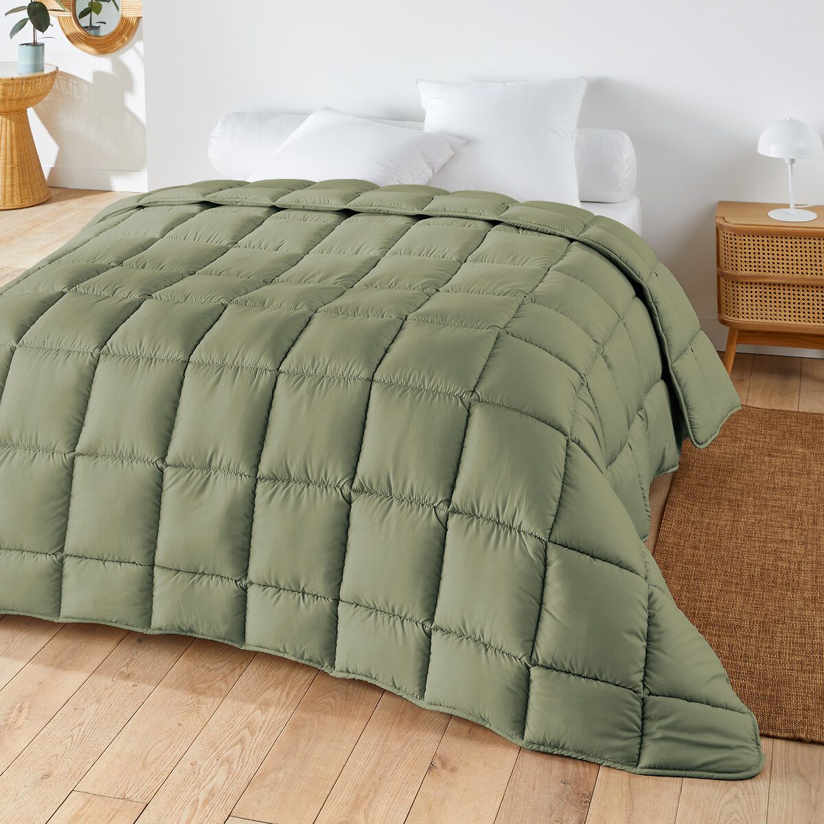 Одеяло яркое из синтетической ткани для прохладного помещения  140 x 200 см зеленый LaRedoute, размер 140 x 200 см - фото 1