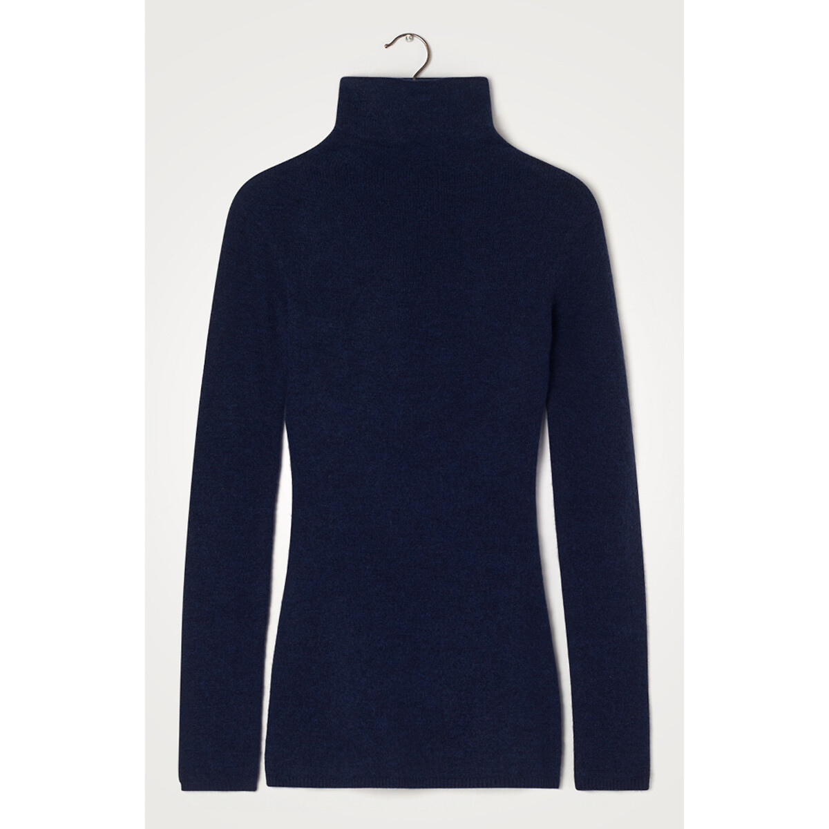 Пуловер LaRedoute С длинным воротником трикотаж из смешанной шерсти TIDSBURG XS синий, размер XS - фото 5